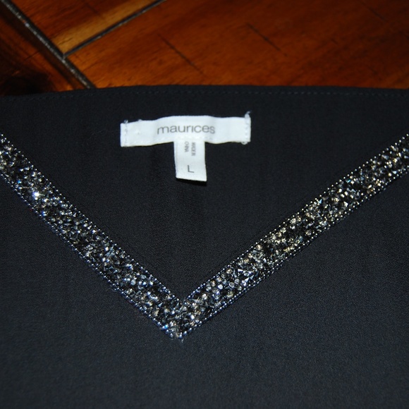 Maurices black dressy tank top NWOT - Picture 5 of 5